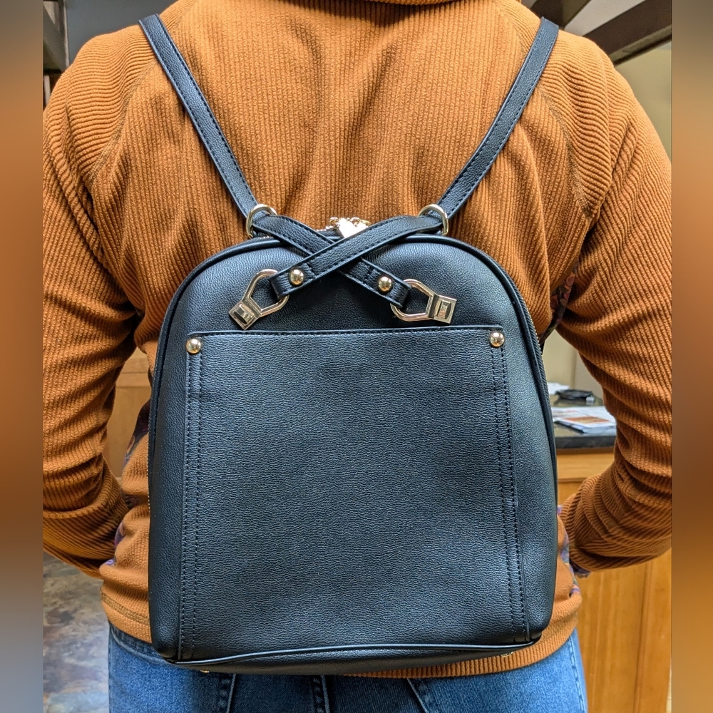 Black Backpack Purse